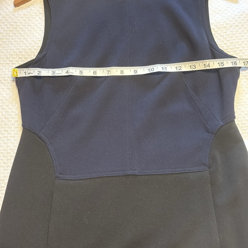 KF/KaufmanFranco Exposed Zipper Colorblock Sleeveless Dress Navy & Black size 6‎ - Picture 11 of 13